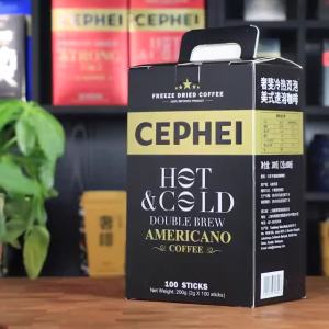 奢斐奢啡冻干无糖黑咖啡燃进口速溶咖啡粉低脂生酮100杯绿标2克