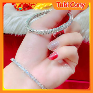 Vòng tay nữ mạ bạc 925 đính đá liti V212 - Bền Màu - Sang Trọng