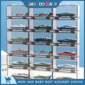 JiaShuo Baby Toy Car Toys Hot Wheels Transparent Dustproof Carro Model Collection Display Combinable Acrylic Storage Box For Boys Gift