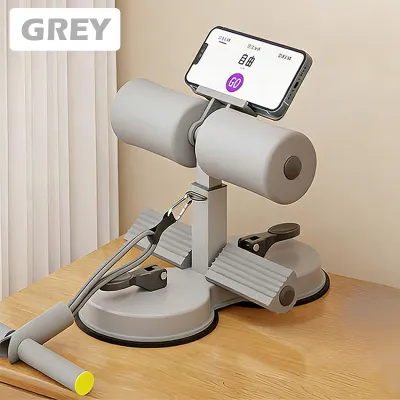 【✅SG stock】New Abdominal Sit Up Fitness Equipmen Height-Adjustable Sit Up Assistant With Tension Rope and Phone Holder