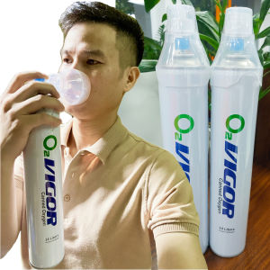 Bình thở oxy mini thể tích 1 lít cung cấp tới 14 lít khí nén tinh khiết trên 996% đạt tiêu chuẩn ISO