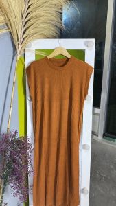 INNER DRESS RAJUT TANPA LENGAN / INNER LONG DRESS / DRESS RSJUT WANITA TERBARU / DRESS CEWEK KEKINIAN