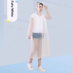 CalceNubes Áo mưa dài thời trang dành cho người lớn chất liệu EVA dày dặn chống thấm nước phù hợp đi bộ đường dài ngoài trời