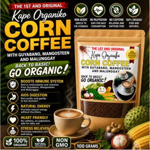 Kape Organiko Corn Coffee with Guyabano Mangosteen Malunggay 100g 4 in 1 Organic Herbal Coffee Mix