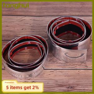 fanghui กันชนประตูรถยนต์ทั่วไป1ชิ้น คิ้วตกแต่งแถบโครเมี่ยมสีเงิน