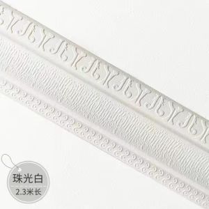 230 × 7.8cm có thể tháo rời chống nước có xốp 3D mô hình viền gờ hình nền tường trang trí bọt khung Sticker