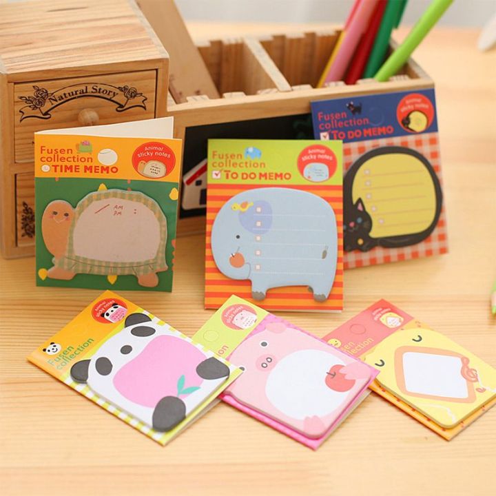 Pets Rectangular Note Sticker 20 Sheets Cute Animal Sticky Note Message Sticker Memo Pad student ...