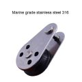 5PCS 316 Stainless Steel Pulley Block 45mm Hanging Wire Towing Wheel Lifting Wire Rope Cable Pulley Roller For 2mm To 8mm Rope. 