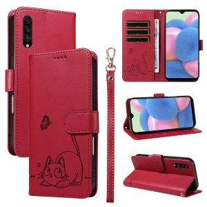 New Phone Case For Samsung Galaxy A10 A10S A20 A20S A30 A30S A50 A50S A70 Lucky Cat Magnetic Leather Wallet Card Slot Flip Cover Casing
