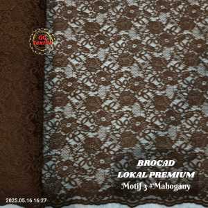 [1 METER] KAIN BROKAT LOKAL PREMIUM - Bahan Premium Halus - Lebar 1.5 Meter