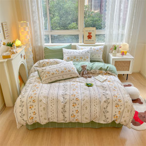 【Super low price】1pc Floral Printed Duvet Cover 100% Cotton King Queen Size Comforter Cover Spring Summer Skin Friendly Soft Double Quilt Cover