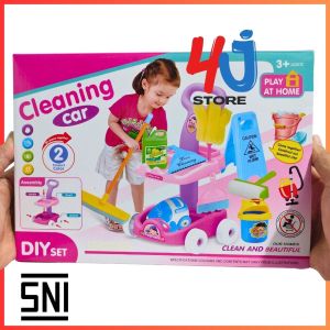 Mainan Anak Cleaning Car Set Cleaning Set Alat Kebersihan