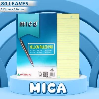 FCI Yellow Pad 80 Leaves – Victory Mica & Metro | Smooth Writing Paper | Suitable for School & Office Supplies | Sold Per Pad