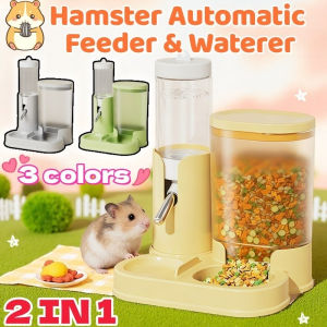 2in1 Hamster Automatic Drinking Dispenser and Feeder Large Capacity Anti-Spill Small Pet Food Dispenser