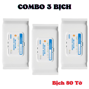 Combo 3 Bịch Khăn Ướt Lau Bếp Đa Năng Giấy Ướt Lau Vệ Sinh Nhà Bếp Bát Đĩa Cơ Lớn Siêu Dai An Toàn Cho Da Tay Tuyệt Đối