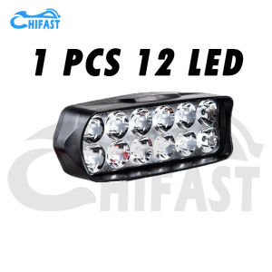New 1 คู่ 6 LED ไฟหน้ารถจักรยานยนต์สีขาวสว่างมาก Motorcycle Spotlight ไฟหน้ารถจักรยานยนต์ 1 ชิ้น 8 LED /12 LED /16 LED