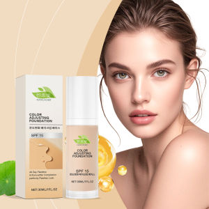 【Ready Stock】HANCHOBIT   Color Adjusting Foundation SPF15 30ml – Skin Tone Perfecting BB Cream Natural Finish Concealer for Flawless Look Daily UV Protection Makeup