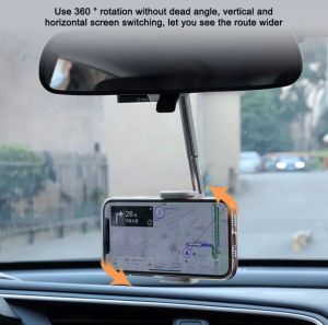 100% Original AMZ Car Rearview Mirror Mount Phone Holder GPS Seat Smartphone Car Phone Stand Adjustable Support