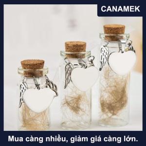 【CANAMEK】 Pet memorial chai cho pet chó lông mèo lông lưu niệm chai lưu trữ với 3 bạc phụ kiện Pet memorial urn container