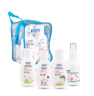 PRODUK BY FIFFY /// BEST PRODUK //// 4 IN 1/// 100ML /// HEAD TO TOE WASH (PEACH) HEAD TO TOE WASH ( HONEYDEW MELON ) BABY LOTION ( DRAGONFRUIT ) ANTIBACTERIAL SURFACE SANITIZER (TEA TREE OIL&ALOE VERA)