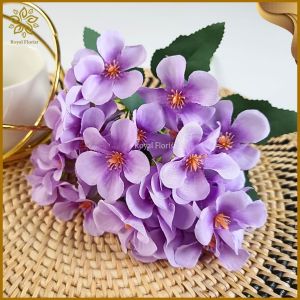 Bunga Begonia Cabang 5 Artificial/Bunga Hortensia Tangkai/Bouquet Hydrangea Palsu (NK-231)
