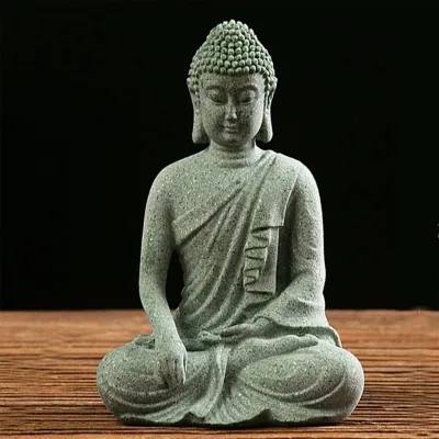 Stone Buddha Statue Ornaments Creative Craft Tabletop Statue Gift for Housewarmin