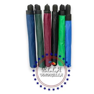 (ELLA SHOP) 2 Folds Automatic Coated Plain with Foam handle High Quality Umbrella