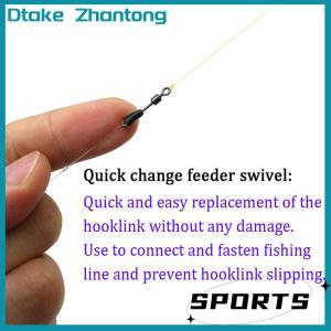 Dtake 30pcs Fishing Tackle Connector Feeder อุปกรณ์ตกปลาหมุน snaps สำหรับ carp Fishing Quick change Feeder หมุนวิธี