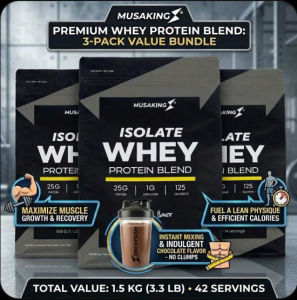 [COMBO 3 TÚI]  BỘT TĂNG CƠ WHEY ISOLATE TÚI 500G MUSAKING