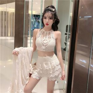 Ren 28-Set 3 Món Bộ Ren Bikini Đi Biển Nàng Thơ (có tách rời)