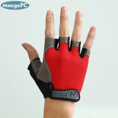 MaxgePC Phòng tập thể dục chuyên nghiệp tập thể dục thoáng khí chống trượt phụ nữ đàn ông nửa ngón tay mùa hè câu cá đi xe đạp ngón tay Găng tay nữ Xe Đạp