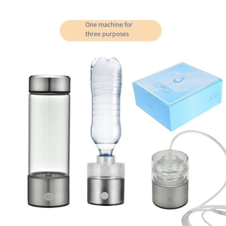 Hydrogen Water Bottle - Portable, Rechargeable, LED Puerto
