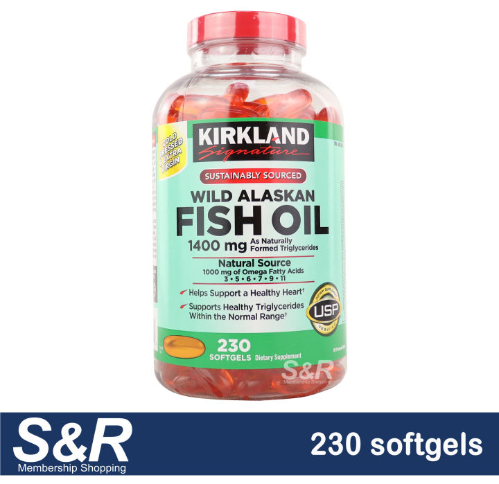 Kirkland Signature 1400mg Wild Alaskan Fish Oil Dietary Supplement