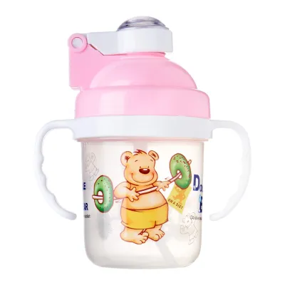 Double Bear Baby Training Cup (Pink) 240CC