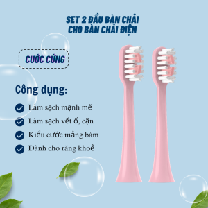 HCM- Sét 2 Đầu bàn chải điện PS S100 Pro với nhiều phân loại lông bàn chải mềm-Nhạy cảm vừa cứng - Sạch Sâu