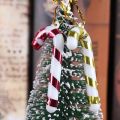 【lower Price】24Pcs Christmas Candy Cane Ornaments, Xmas Acrylic Candy Canes, Christmas Tree Hanging Pendant, New Year Christmas Party Decoration. 