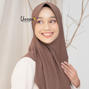 Hijab Bergo Hamidah Gold NEW Label Wanita Termurah Bahan Jersey Premium Model Instant
