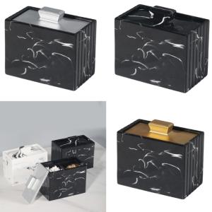 Decorative Resin Toothpick Container With Secure Cover For Restaurants And Hotel Setting Cotton Swab Storage Case