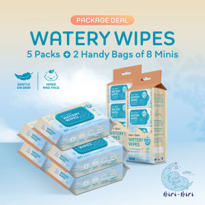 Combo 2 - 5 x 80’s Wet Wipes + 2 x Mini Wet Wipes Handy Bag (8 Mini’s x 8 Wipes)