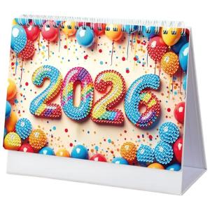 Artist 2026 Rhinestones Desk Calendar Elegant Home Office Essential Decorations Decorative Desk Planner Wall Calendar