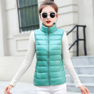 Lightweight Waterproof Puffer Vests Jackets Women Winter Warm White Duck Down Coats Down Vest Jacket for Women Quilted Gilet Padded Coat