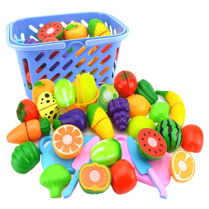 24/15/18Pcs/Set Choose Plastic Pretend Kitchen Toys Cutting Fruit