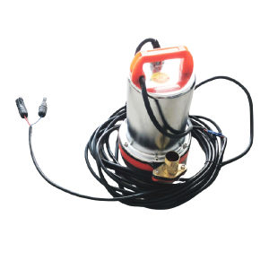 ปั๊มน้ำไดโว่จุ่มแช่ โซล่าเซลล์ 300w (ต่อไฟบ้าน/แบตเตอรี่/ตั้งเวลาได้)