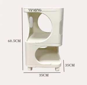 *SG Stock* ABS & PS Portability Side Table Cart Trolley Movable Coffee Table Bedside Table Sofa Side Table Storage Shelf Tea Table Kitchen Rack Kitchen Storage Rack Snack Storage Rack Book Shelf Book Rack Organizer Cart Trolley Makeup Rack Cosmetics Rack