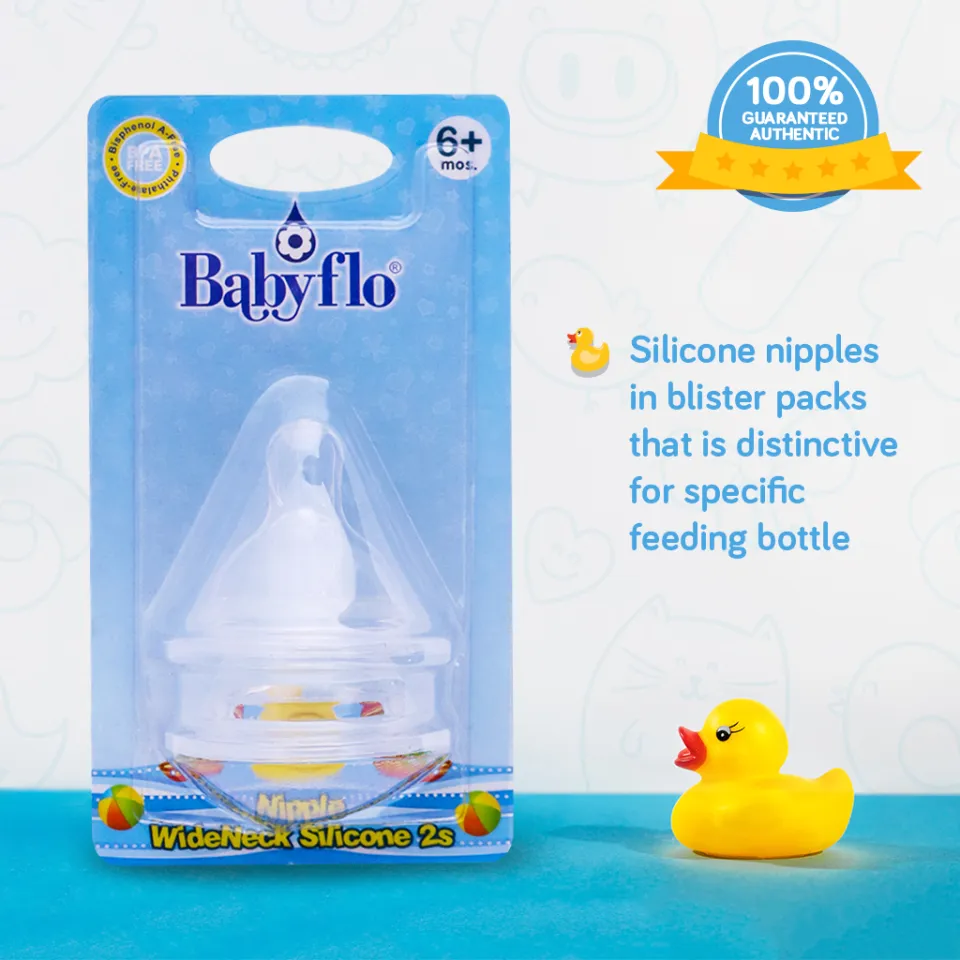 Babyflo Silicone Nipple Wideneck - Philusa Corporation