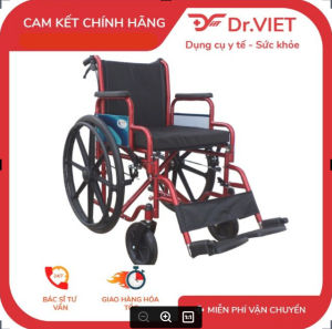 Xe lăn Lucass X-37BJ [Chính hãng]Xe lăn thép sơn tĩnh điện thắng tay gác chân tháo rời cho người già người đi lại khó