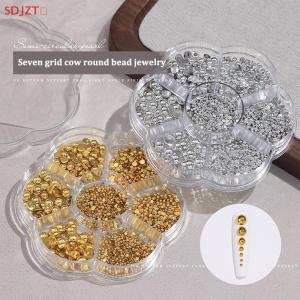 🚚【Local Express Delivery】🚚 7 Grids    Nail Art Decorations White Half Round Flat Bottom Mixed Size Nail Art Diy Accessories