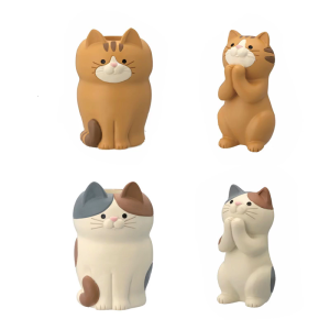 Lovely Cats Pen Holder Paper Clip Storage Can Glasses Holder Sitting Cats Pencil Holder for Students