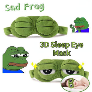 Travel Sleep Eye Mask 3D Sad Frog Padded Shade Sleeping Cover Blindfold Rest Fun Fashion Padded Eye Patch