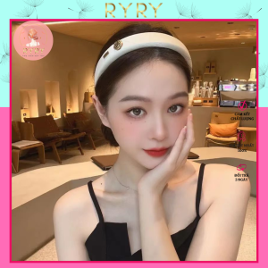 Băng đô cài tóc bản rộng đính hoa hồng thời trang Hàn Quốc